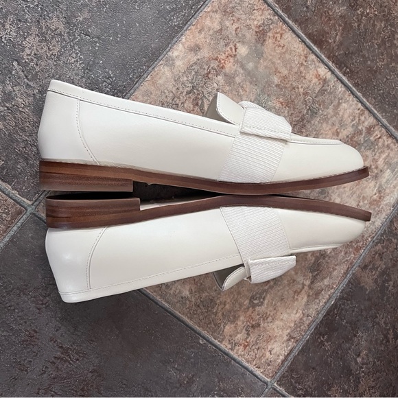 Quince Italian Leather Bow Penny Loafer Women’s Size 10 White Cream Bone Preppy - Picture 6 of 7